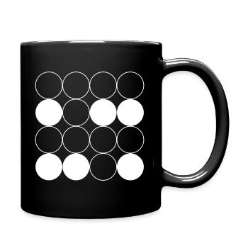 Motif de grille circulaire - Mug uni - noir - Droite