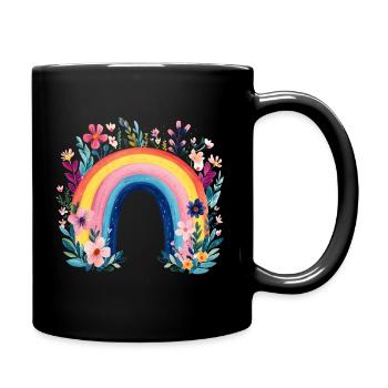 Lovely Rainbow  - Tasse einfarbig - Schwarz - Rechts