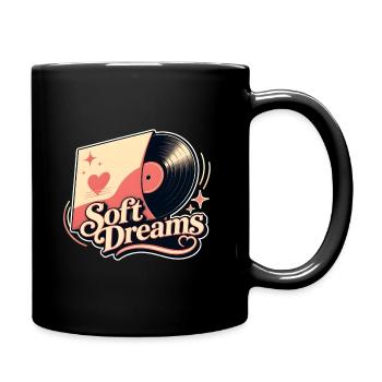Soft Dreams vintage vinyle rétro amoureux musique - Mug uni - noir - Droite