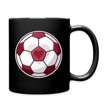 Amour du football Heartball - Mug uni - noir - Droite
