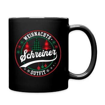 Schreiner Weihnachten Kollege Schreinerei Tischler - Tasse einfarbig - Schwarz - Rechts