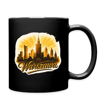 Warszawa Skyline Gold – Modernes Epic Design - Tasse einfarbig - Schwarz - Rechts