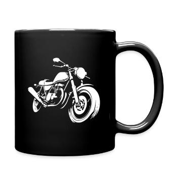 Motorrad Motorradfaher - Tasse einfarbig - Schwarz - Rechts