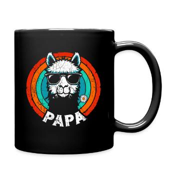 Llama Dad Retro Sunglasses - Full Colour Mug - black - Right