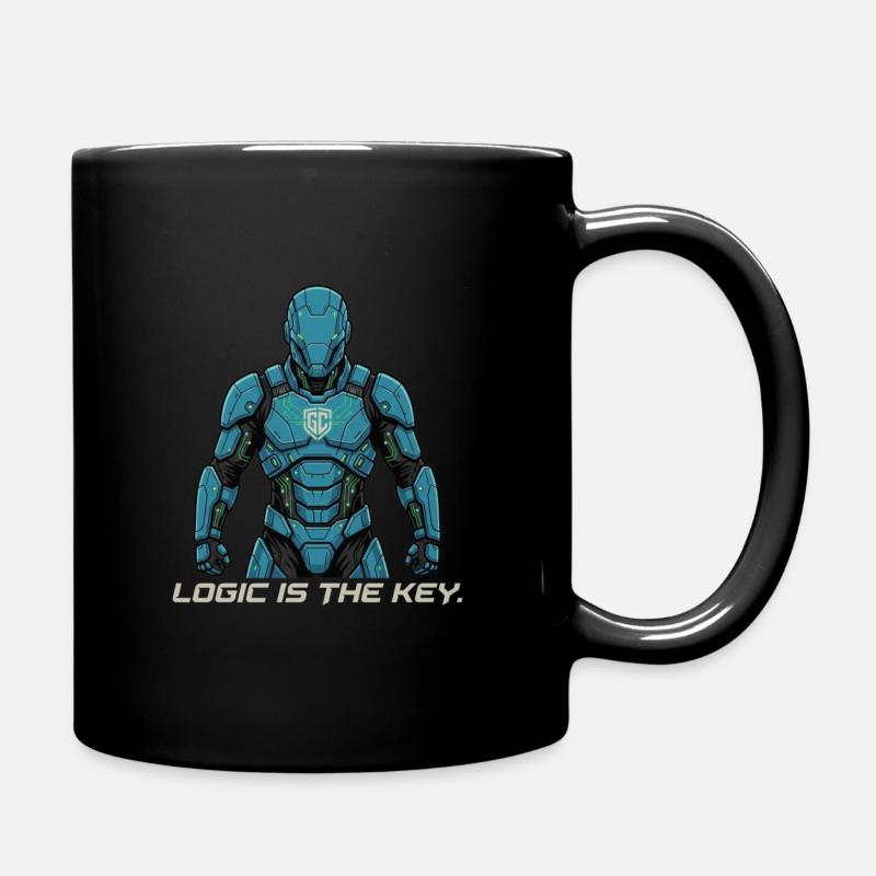 Logic Is the Key Cybernetic Genetic Architect - Full Colour Mug - black