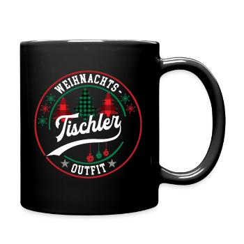 Tischler Weihnachten Kollege Tischlerei Schreiner - Tasse einfarbig - Schwarz - Rechts