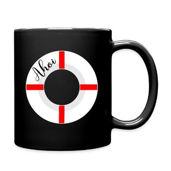 Bouées de sauvetage Ahoy - Mug uni - noir - Droite