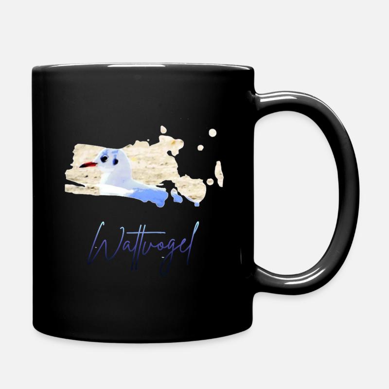 Wattvogel_2 - Tasse einfarbig - Schwarz