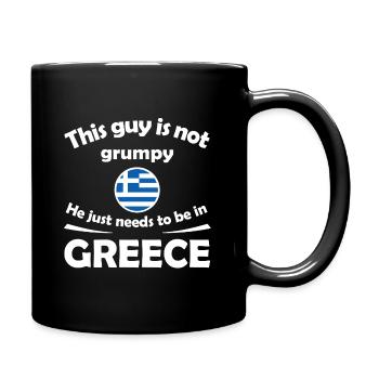 Not Grumpy Greek Vibe Tee - Full Colour Mug - black - Right
