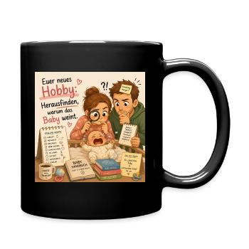 Baby: Euer neues Hobby - Tasse einfarbig - Schwarz - Rechts