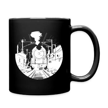 Croquis ferroviaire - Mug uni - noir - Droite