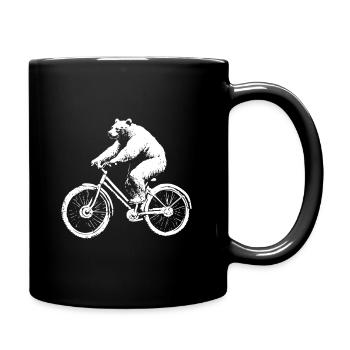 Bicycle Bear - Full Colour Mug - black - Right