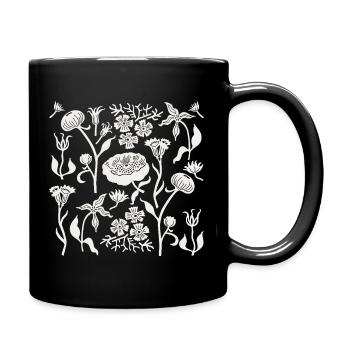 Pivoines pour toujours L Pivoines botaniques L Écru blanc - Mug uni - noir - Droite