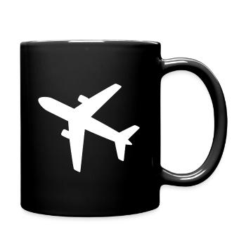 airplane - Full Colour Mug - black - Right