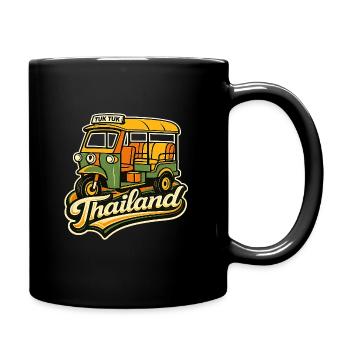Thai Tuk Tuk Retro Edition - Tasse einfarbig - Schwarz - Rechts