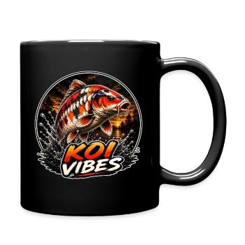 Koi Vibes Sunset Carp Design - Full Colour Mug - black - Right