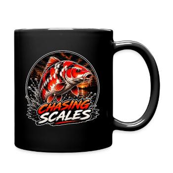 Chasing Scales Koi-Karpfen-Splash-Design - Tasse einfarbig - Schwarz - Rechts
