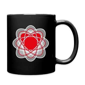Heart Love Love Red Mandala Decoration Symbol Wedding - Full Colour Mug - black - Right