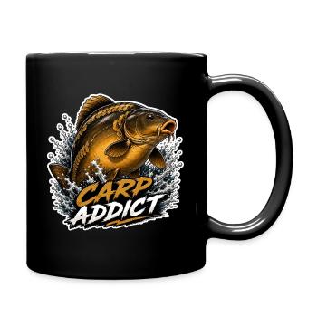 Carp Addict Mirror Carp Fishing Design - Full Colour Mug - black - Right