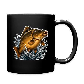 Design de pêche à la crape miroir - Mug uni - noir - Droite