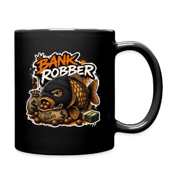 Bank Robber Funny Carp Fishing Design - Full Colour Mug - black - Right