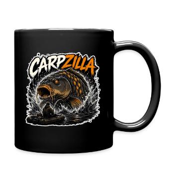 Carpzilla Monster Carp Fishing Design - Full Colour Mug - black - Right