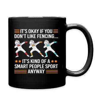 Fechten - Tasse einfarbig - Schwarz - Rechts