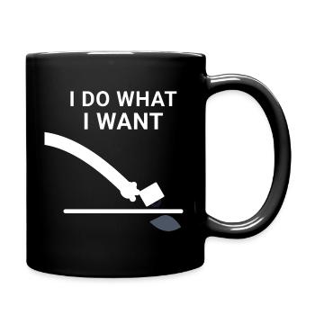 Je fais ce que je veux, slogan minimaliste - Mug uni - noir - Droite