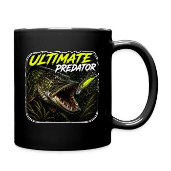 Ultimatives Predator-Hechtfang-Design - Tasse einfarbig - Schwarz - Rechts
