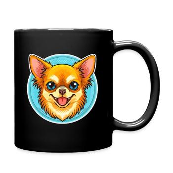 Chihuahua (bande dessinée portrait) - Mug uni - noir - Droite