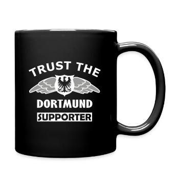 Flügelhelden Fanshirt Dortmund - Tasse einfarbig - Schwarz - Rechts