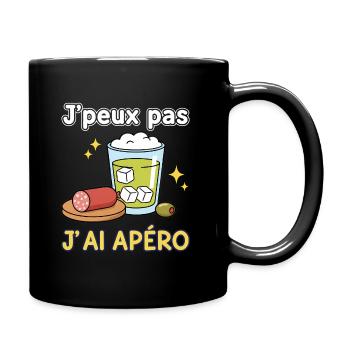 J’ai Apéro – Humour festif - Mug uni - noir - Droite