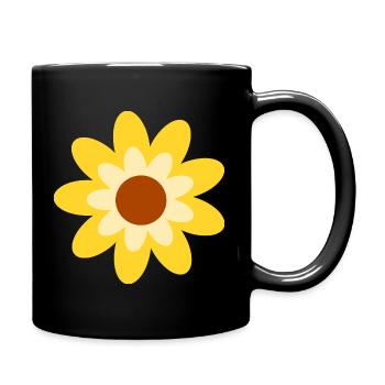 70s Flower Pattern Hippie Gift - Full Colour Mug - black - Right