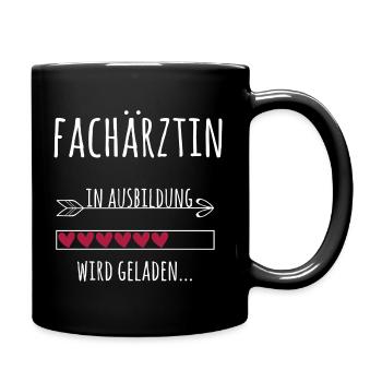 Fachärztin Ausbildung Medizinstudium Ärztin  - Tasse einfarbig - Schwarz - Rechts