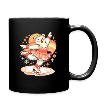 Patineur rétro d’ours polaire vintage - Mug uni - noir - Droite