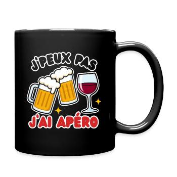 J'peux pas jai apéro - Mug uni - noir - Droite