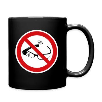 Smart Brille Verboten - Tasse einfarbig - Schwarz - Rechts