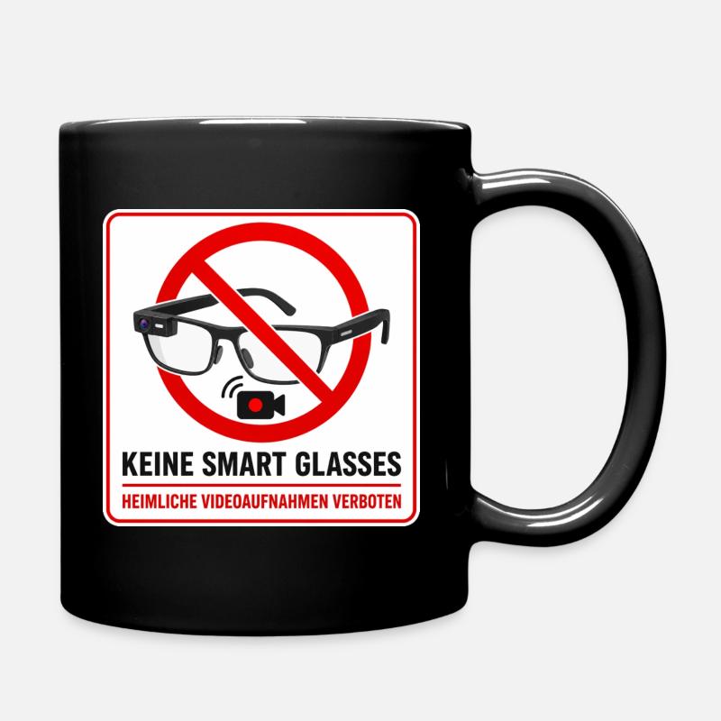Keine Smart Glasses - Tasse einfarbig - Schwarz