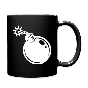 Icône de la bombe - Mug uni - noir - Droite