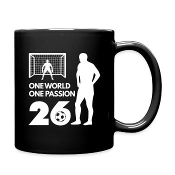 One Love One Passion Fußball Soccer - Full Colour Mug - black - Right