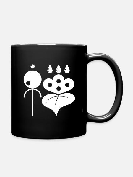 Zen und Japanisch - Tasse einfarbig - Schwarz