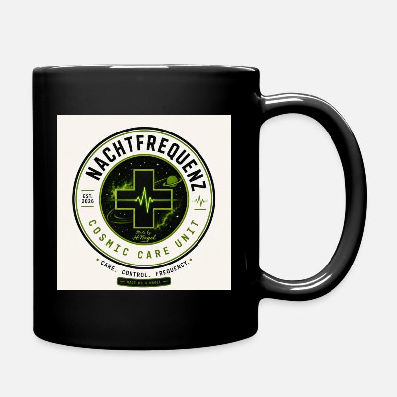 Nachtfrequenz Kosmische Pflege Einheit - Tasse einfarbig - Schwarz