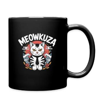 Meowkuza Samtpfote Japan Wellen Samurai Kimono - Tasse einfarbig - Schwarz - Rechts