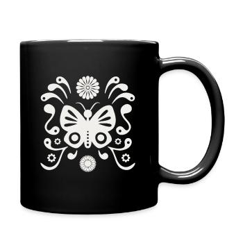 Bohème Papillon L Danseur de Nuages Blancs - Mug uni - noir - Droite