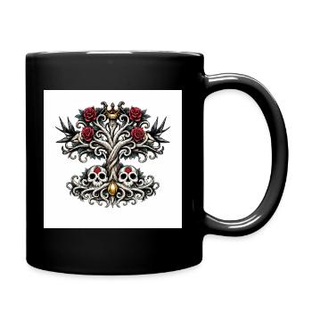 Crown Tree of Skulls - Full Colour Mug - black - Right