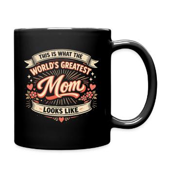 Die beste Mama der Welt | Bestes Mama-Geschenk - Tasse einfarbig - Schwarz - Rechts