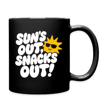 Suns Out Snacks Out Summer Design - Tasse einfarbig - Schwarz - Rechts