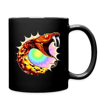 Kosmische Schlange - Tasse einfarbig - Schwarz - Rechts