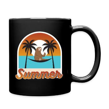 Summer Sloth - Full Colour Mug - black - Right