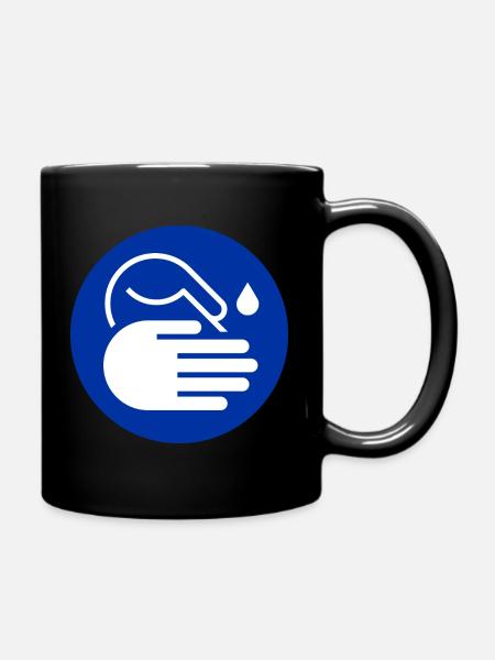 Hände waschen Icon - Tasse einfarbig - Schwarz